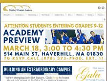 Tablet Screenshot of bradfordchristianacademy.org